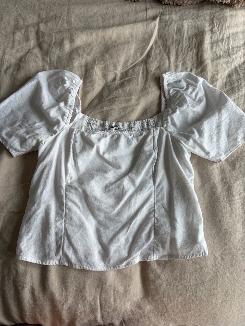 Abercrombie & Fitch Linen Blend Square-Neck Top